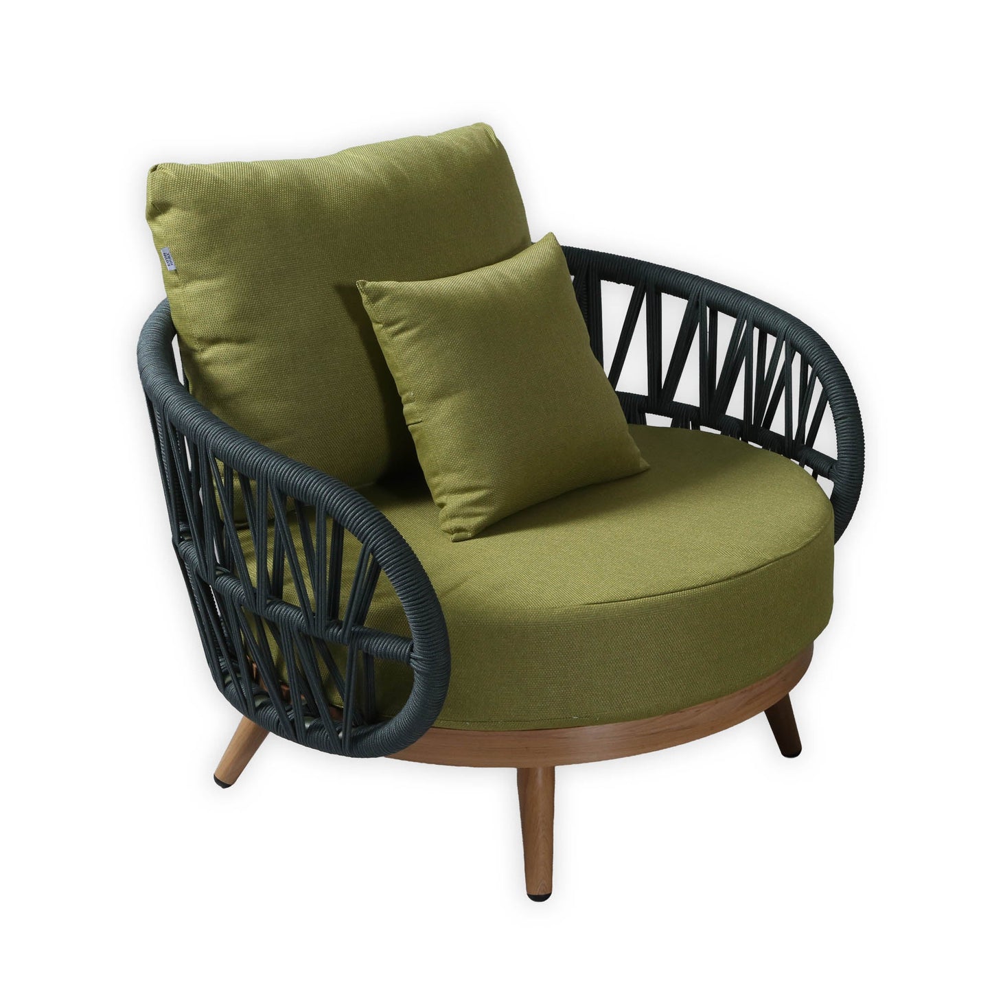 IN STOCK | Luna Range Olive Green Rope Sofa Set with Green Cushions