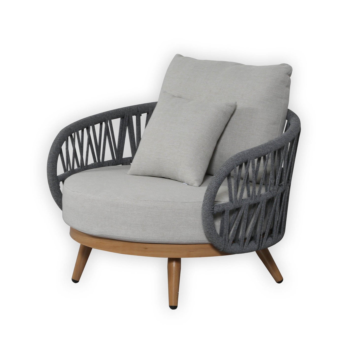 IN STOCK | Luna Range Dark Grey Rope Sofa Set with Grey Cushions