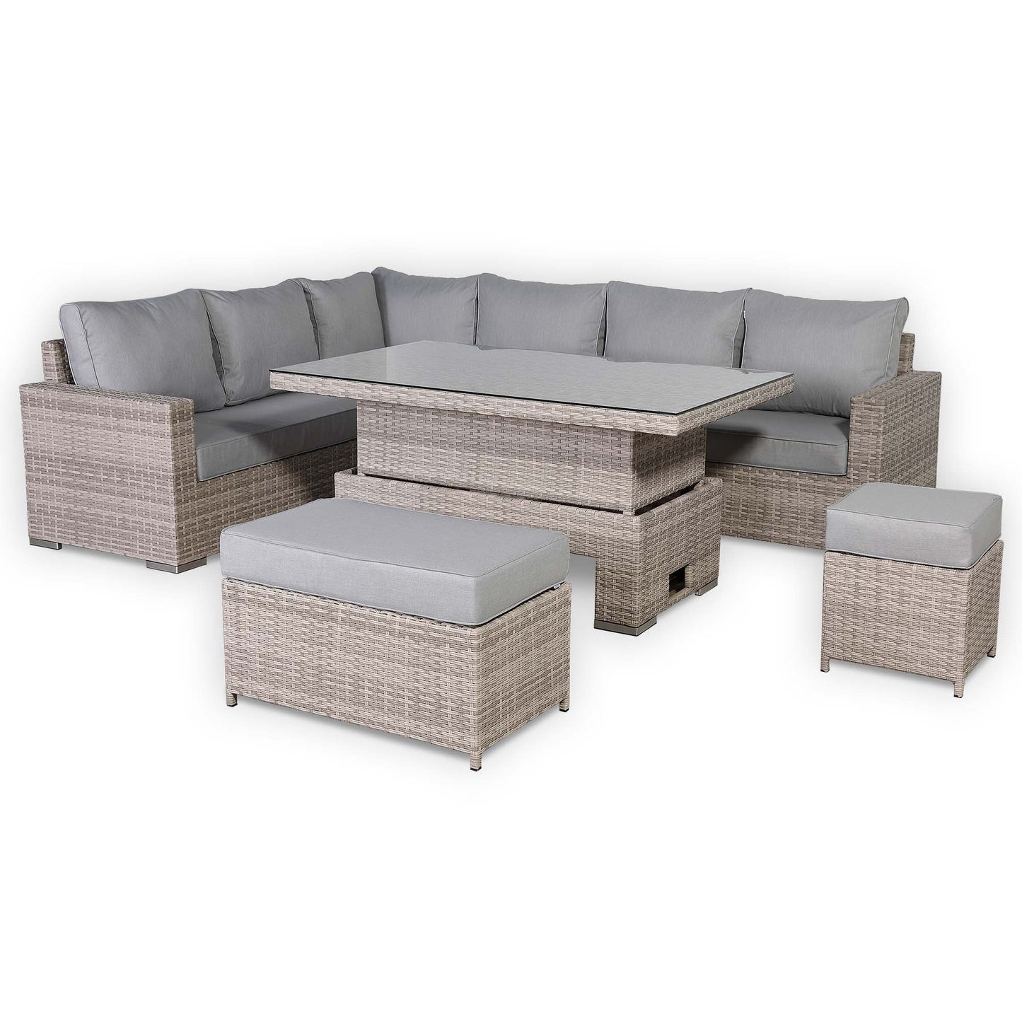 Aurora Range High Back Left Hand Corner Sofa Set with Rising Table