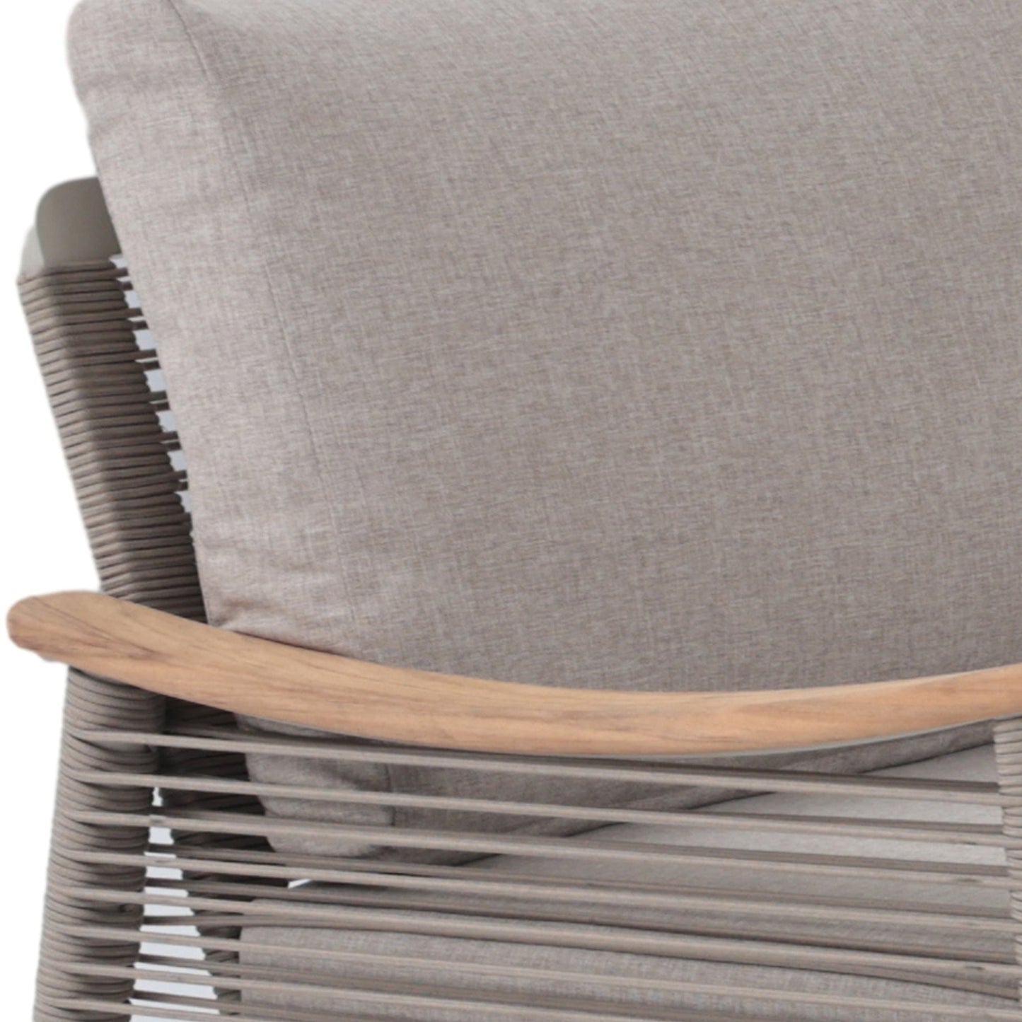 IN STOCK | Berne Range Modular Corner Sofa Rope Set with 2 Coffee Tables with Teak Wood Top