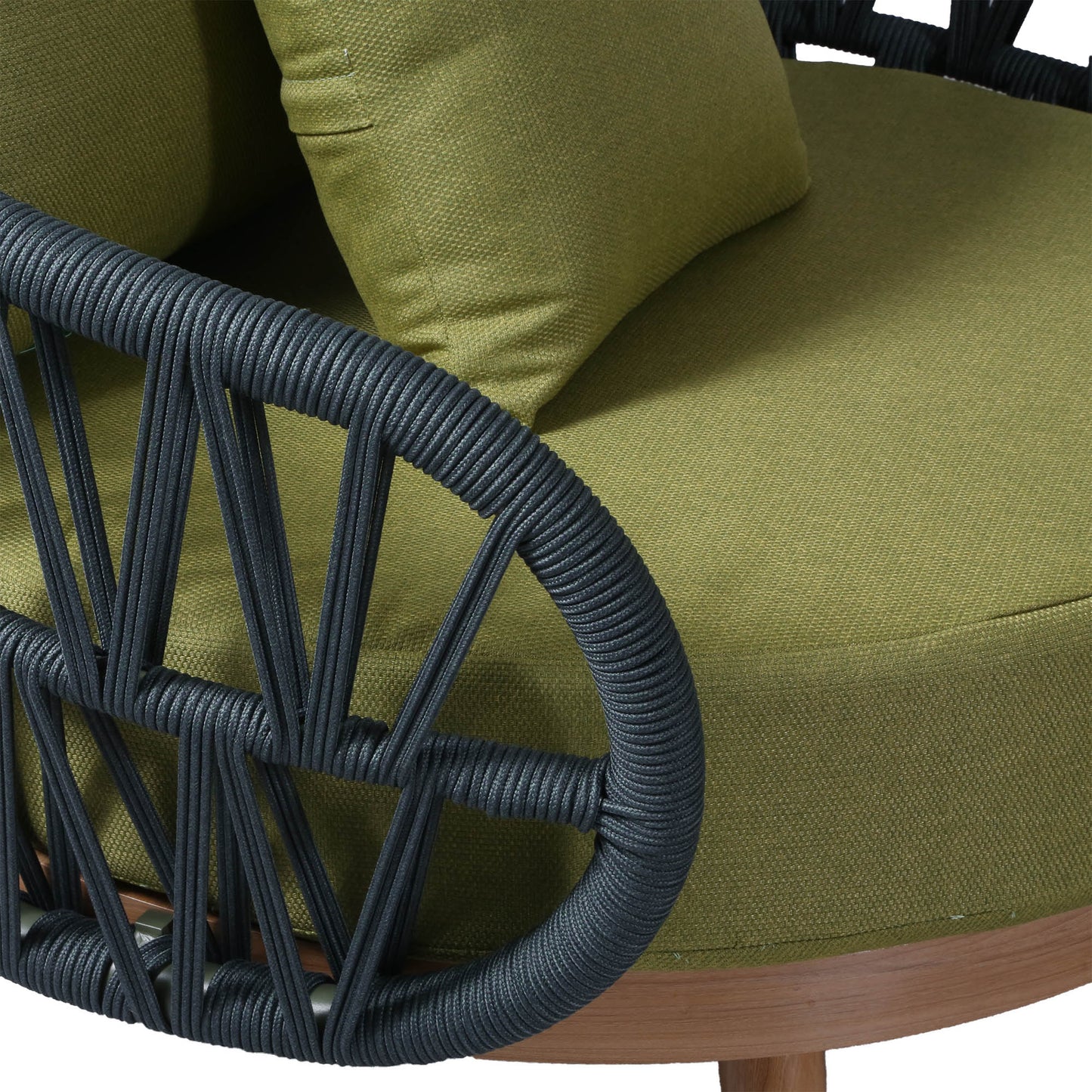 IN STOCK | Luna Range Olive Green Rope Sofa Set with Green Cushions