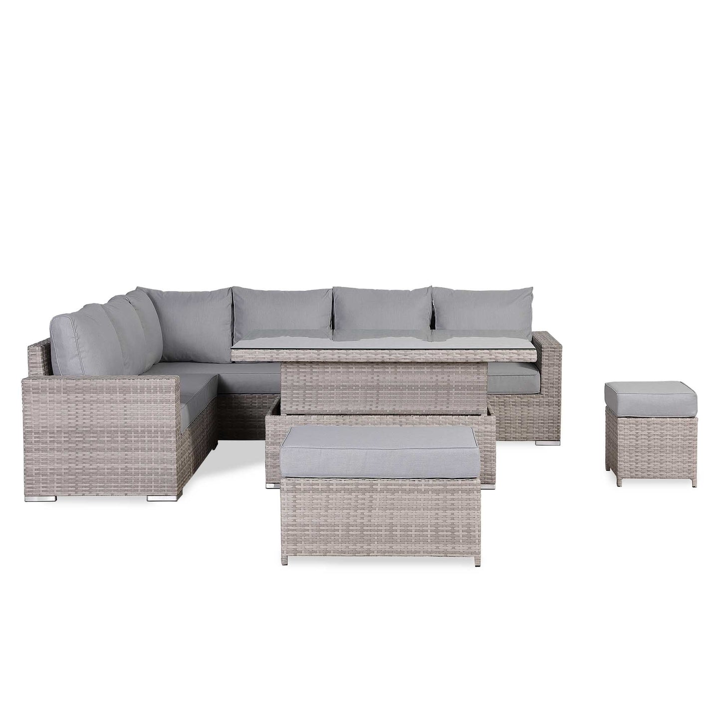 Aurora Range High Back Left Hand Corner Sofa Set with Rising Table