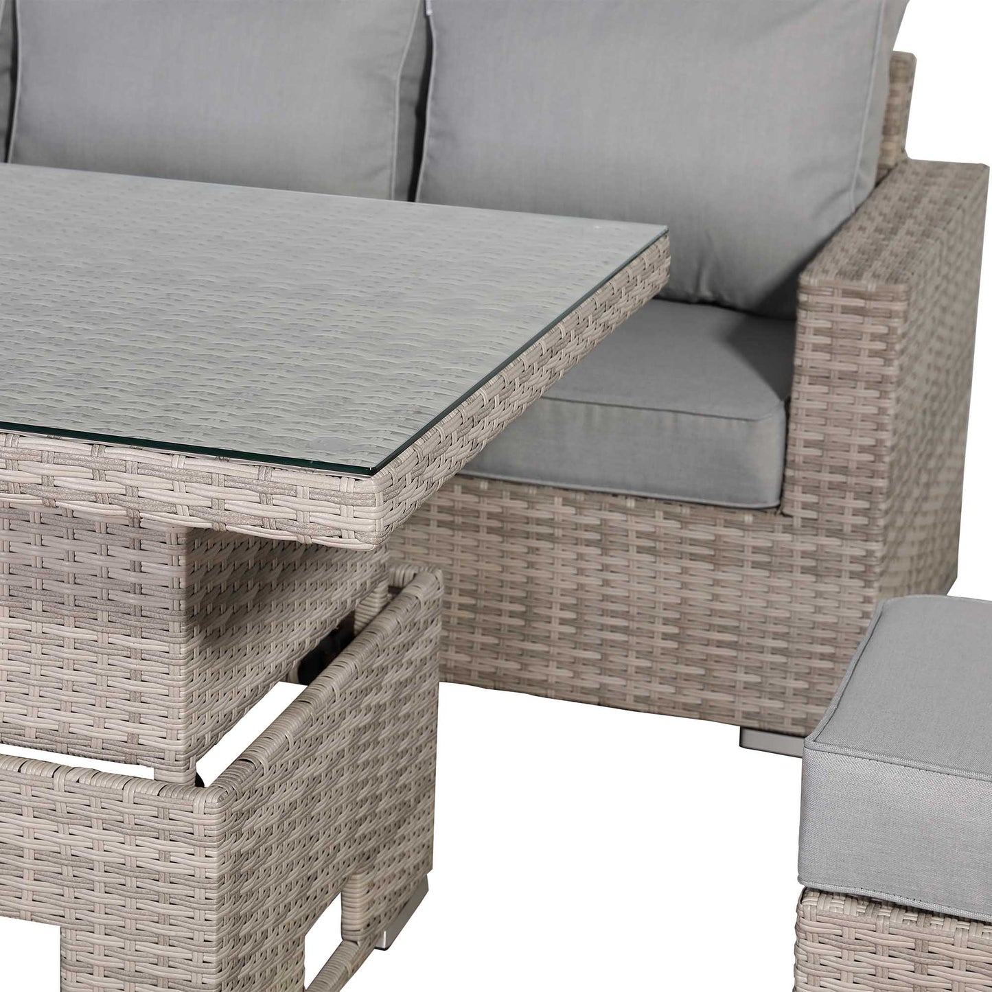 Aurora Range High Back Right Hand Corner Sofa Set with Rising Table