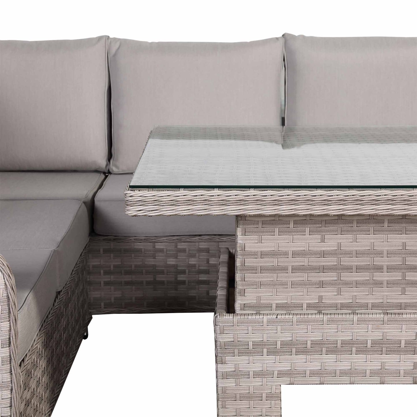 Havana Range High Back Left Hand Corner Sofa Set with Rising Table