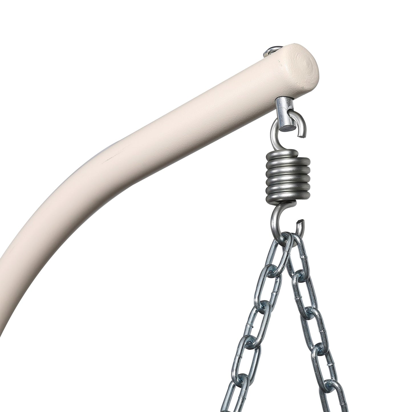 IN STOCK | Nest Hanging Egg Swing Chair with Stand, Thick Showerproof Cushions, for Living Room,Balcony or Outdoor, Grey Weave & Beige Stand(RR-EC-01)