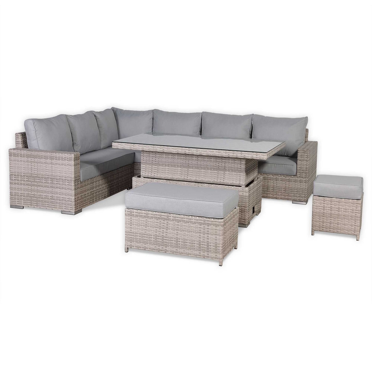 Aurora Range High Back Left Hand Corner Sofa Set with Rising Table