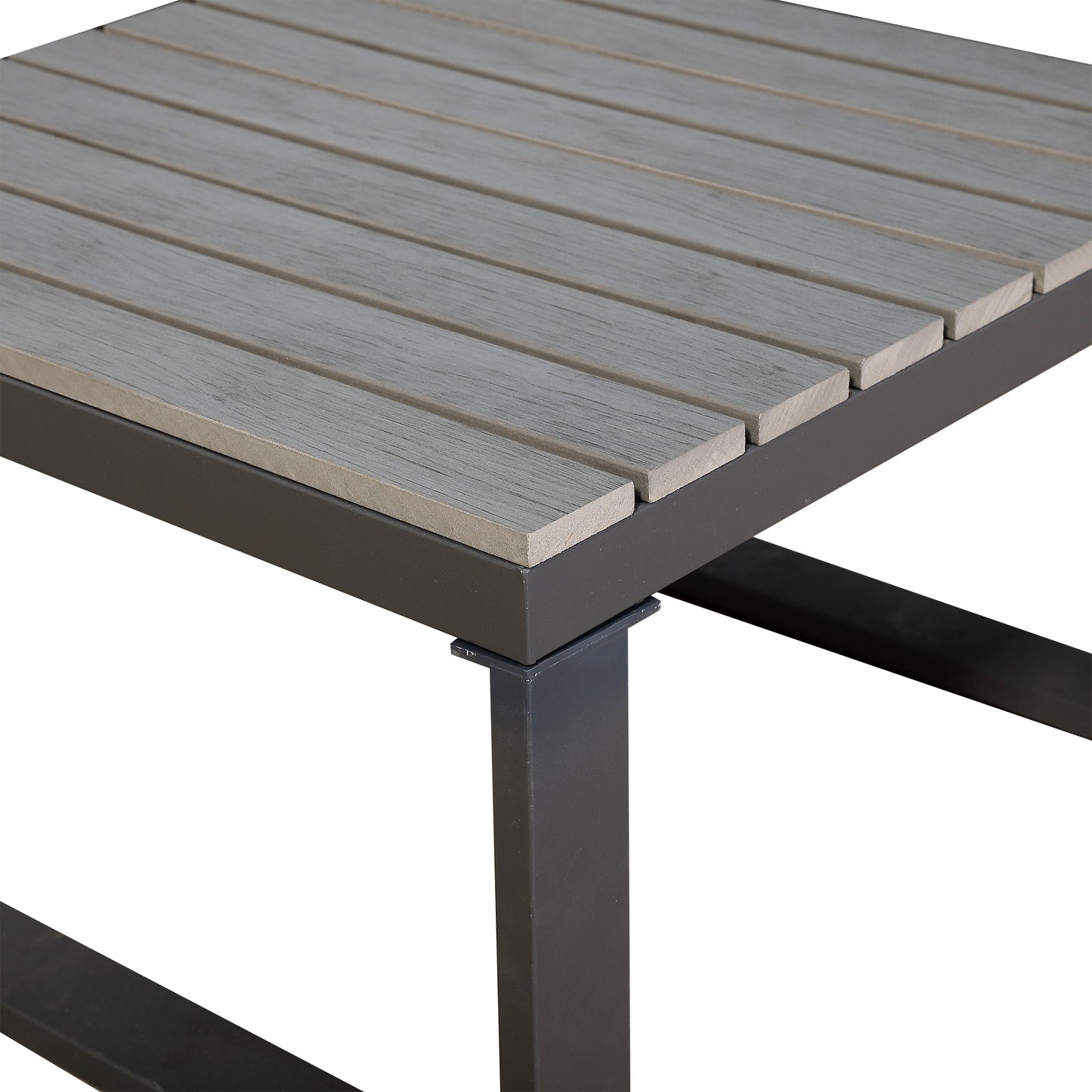 IN STOCK | Dune Range RHF Corner Set Charcoal Aluminium Frame With Grey Cushions