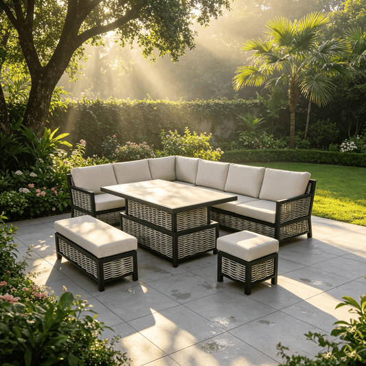 Lumina Range Left Hand Corner Sofa Set with Rising Table