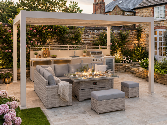 Horizon Range 3m x 3m Aluminium Pergola with Louvred Roof