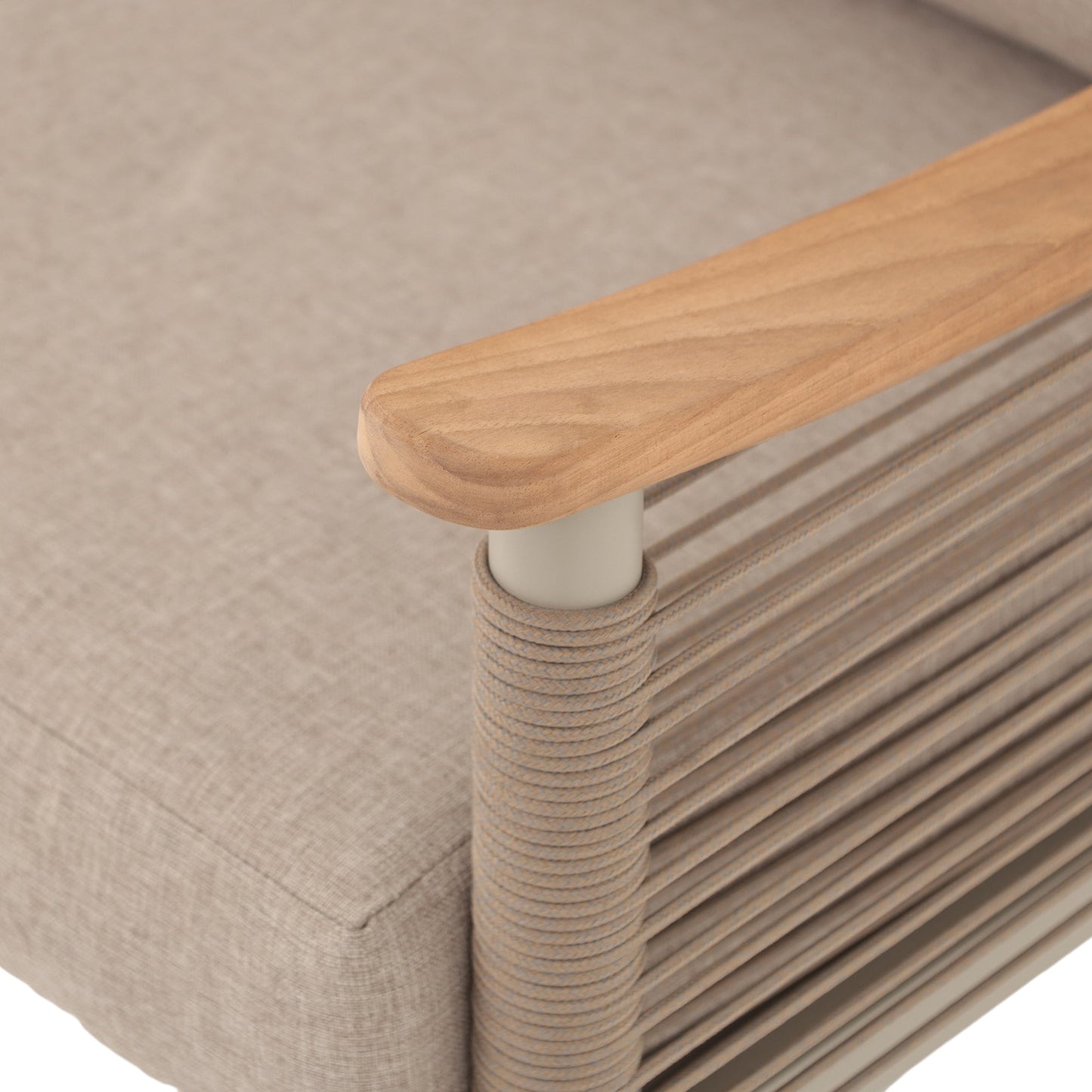 IN STOCK | Berne Range Modular Corner Sofa Rope Set with 2 Coffee Tables with Teak Wood Top