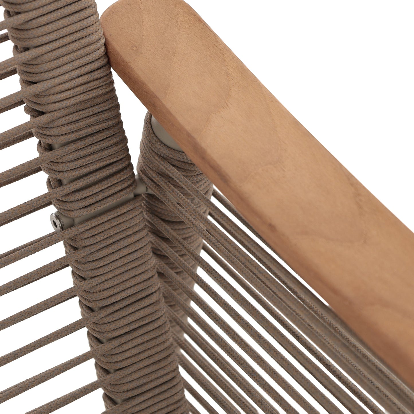 IN STOCK | Berne Range Modular Corner Sofa Rope Set with 2 Coffee Tables with Teak Wood Top