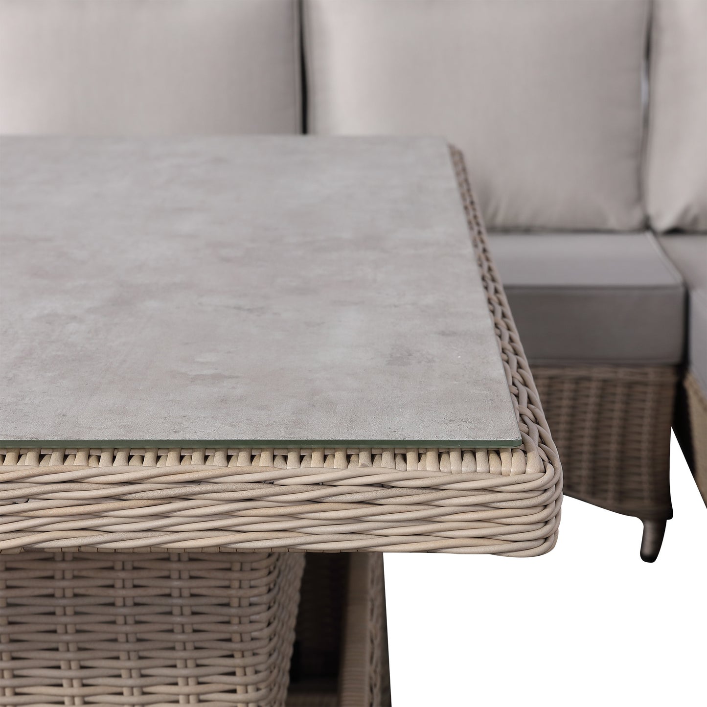 Oxford Range Left Hand Corner Sofa Set with Footstools and Rising Table