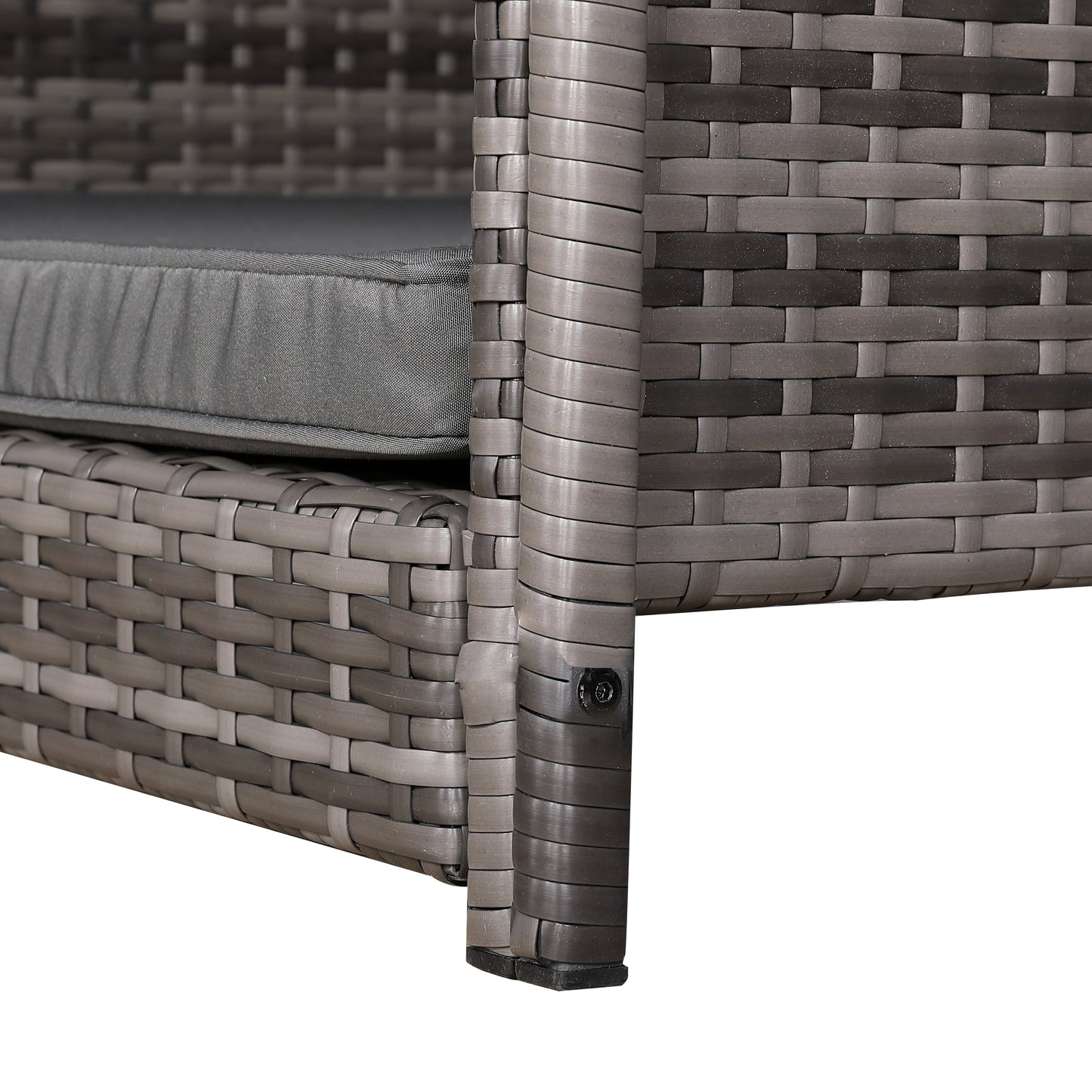 IN STOCK | Nest Range - Wicker Raised Dog House | Rattan Dog Bed for Indoor/Outdoor with Removable Roof & Cushion (Grey) - Available in S, M, L